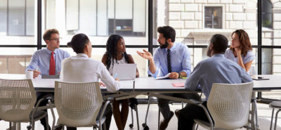 office workers in a meeting
