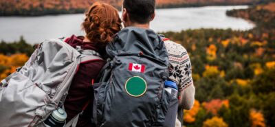 two people visiting canada