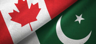 Canada flag and Pakistan Flag