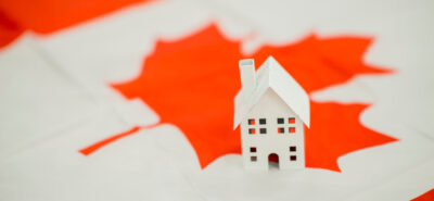 little house over the Canada's flag
