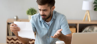 man worried about letter