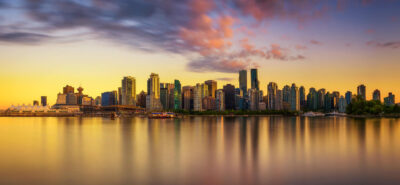 Vancouver downtown as seen from Stanley Park, British Columbia, Canada