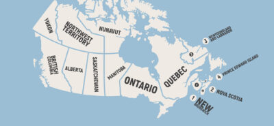 map of Canada and it's provinces